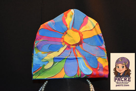 PACRZ Ready Ship Beanies - 60's Flowers - Size Large
