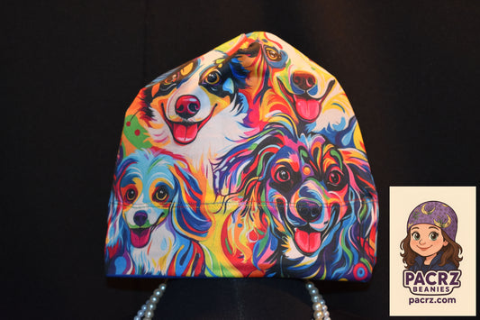 PACRZ Ready to Ship Beanies - Fun Dogs - Size Large