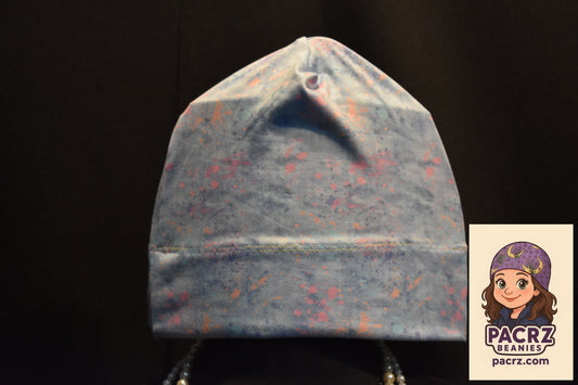 PACRZ Ready to Ship Beanies - Abstract blues and pinks - Size Large