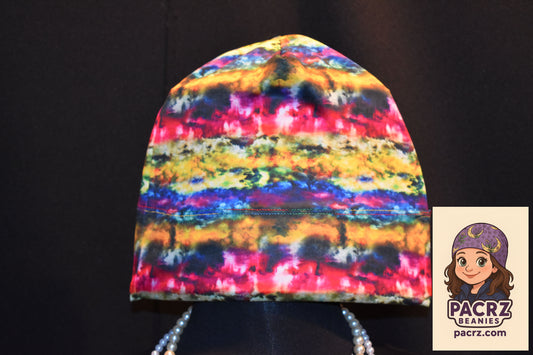 PACRZ Ready to Ship Beanies - Vivid Tie Dyes - Size Large