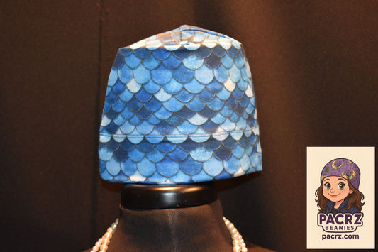 PACRZ Ready Ship Beanies - Blue Scales -Size Small